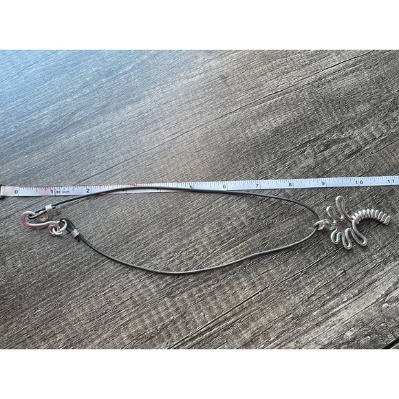 The Artist Jay palm tree pendant 9" black leather cord Southwestern large bold - Picture 8 of 8